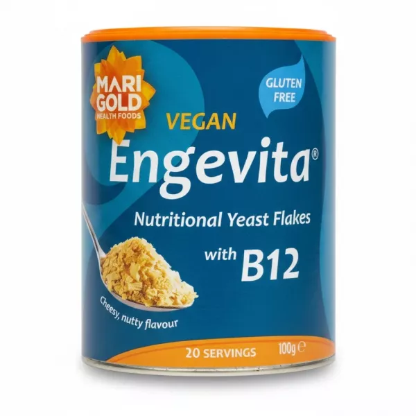 Marigold Engevita Nutritional Yeast Flakes packaging front