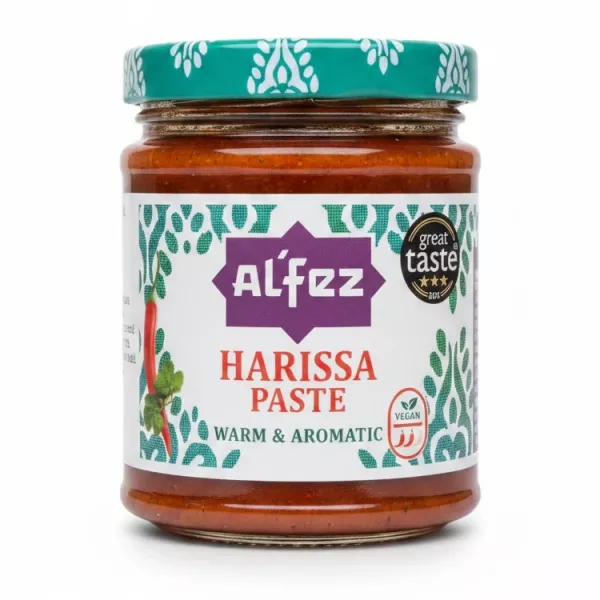 Jar of Alfez Harissa Paste front label