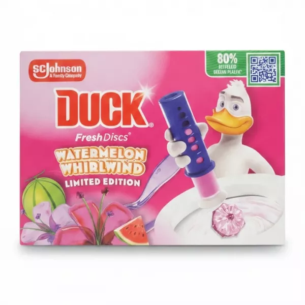 Duck Fresh Discs box with Watermelon Whirlwind scent front view