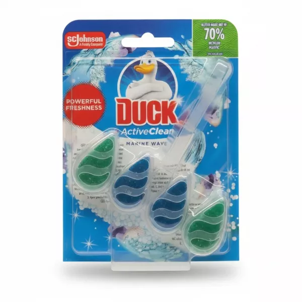 Duck Active Clean toilet cleaner packaging with marine wave scent