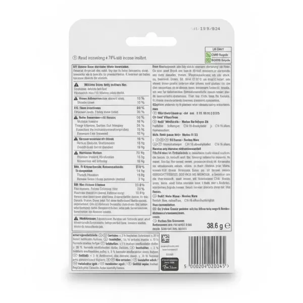 Back of Duck Active Clean packaging showing ingredients and instructions