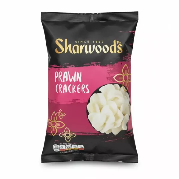 Pack of Sharwood's Prawn Crackers front packaging