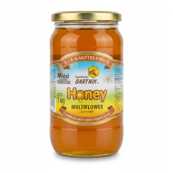 A.i J Kasztelewicz Multiflower Honey 1kg jar front view