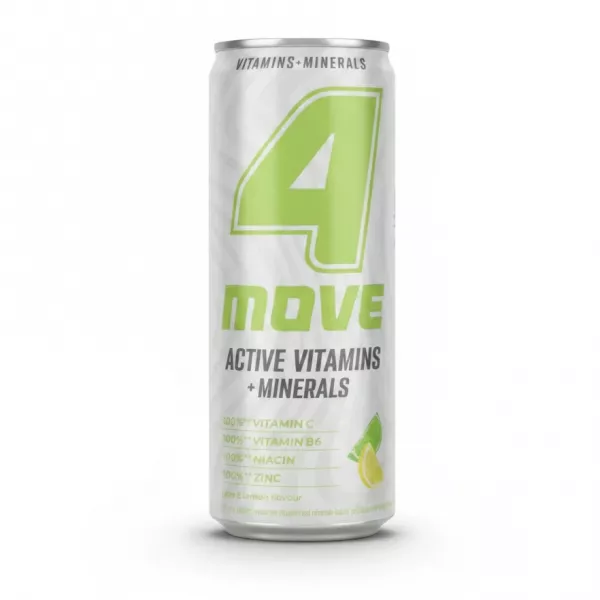 4Move Active Vitamins & Minerals lemon flavoured drink can
