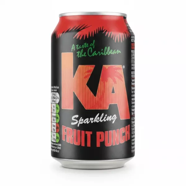 KA Sparkling Fruit Punch soft drink can front view