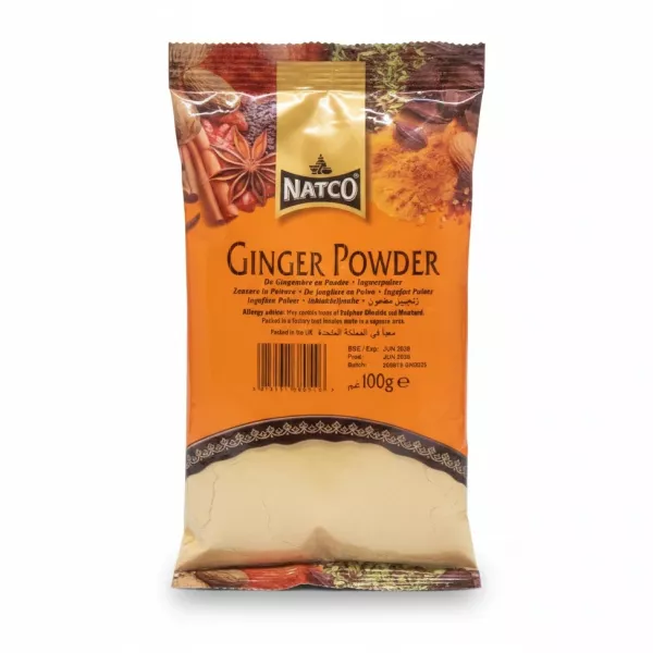 Front packaging of Natco Ginger Powder 100g bag