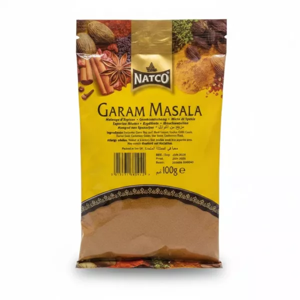 Natco Garam Masala front pack showing spices blend