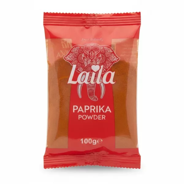 Laila brand paprika powder 100g pouch front view
