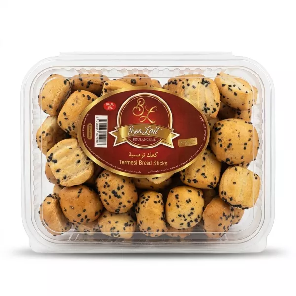 Enhanced Front view of Bon Lait Termesi Bread Sticks pack with special offer label