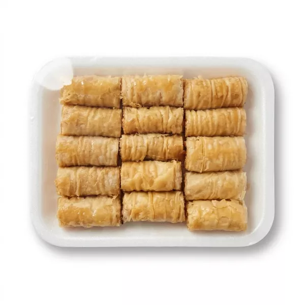 Enhanced Pack of Rayan Assorted Baklawah pastries in a clear tray
