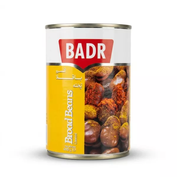 Enhanced Front label of Badr Broad Beans canned 410g