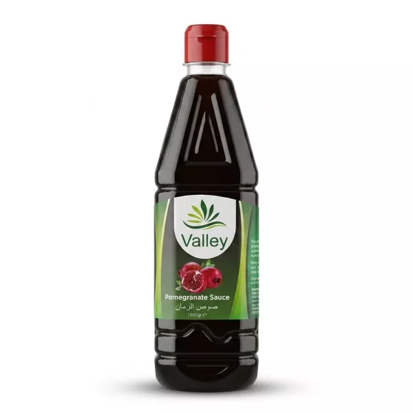 Enhanced Front view of Valley Pomegranate Sauce 1000g bottle