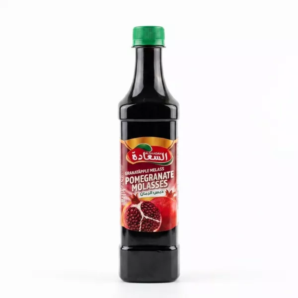 Enhanced Front label of Alsaadah Pomegranate Molasses 700g bottle