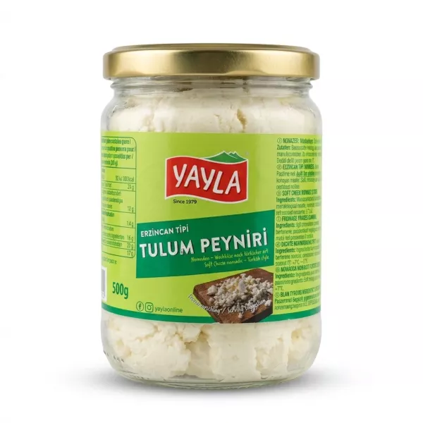 Enhanced Front of Yayla Erzincan Tulum Peyniri 500g jar with label