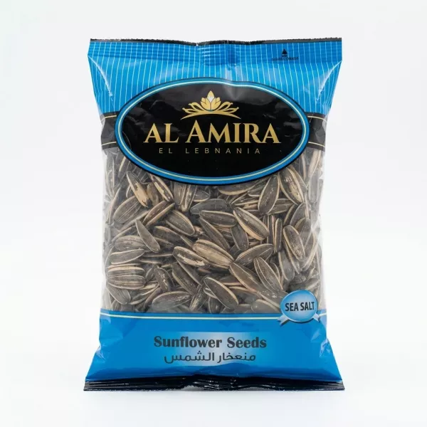 Enhanced Front of Al Amira Sunflower Seeds Sea Salt 300g pack