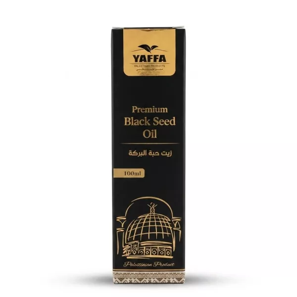 Enhanced Front of Yaffa Premium Black Seed Oil 100ml box