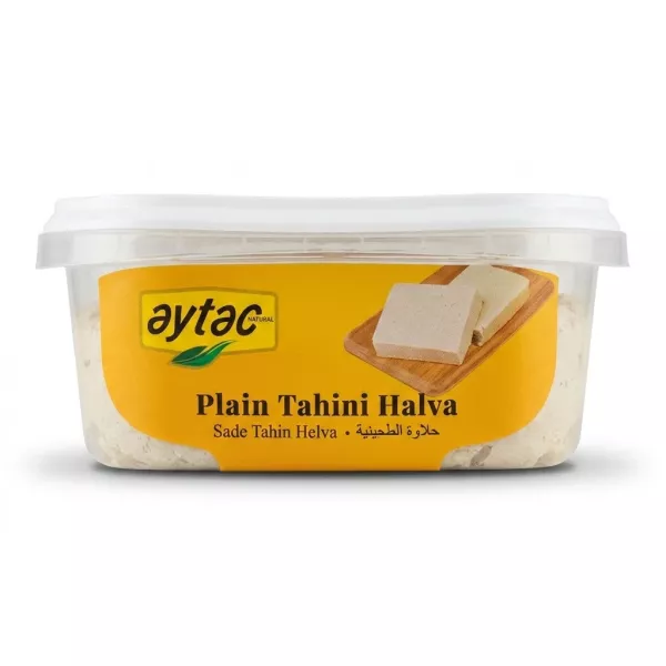 Enhanced Aytac Plain Tahini Halva 300g side view