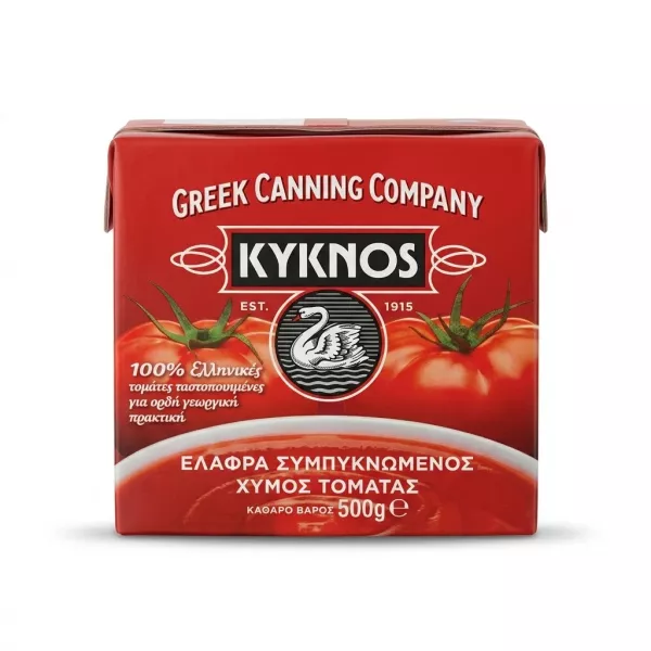Enhanced Front of Kyknos Slightly Concentrated Tomato Juice 500g carton
