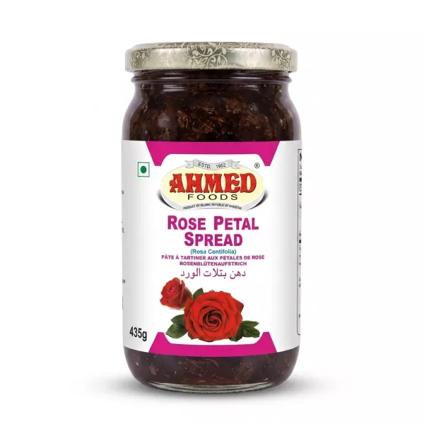 Enhanced Front view of Ahmed Foods Rose Petal Spread 435g jar