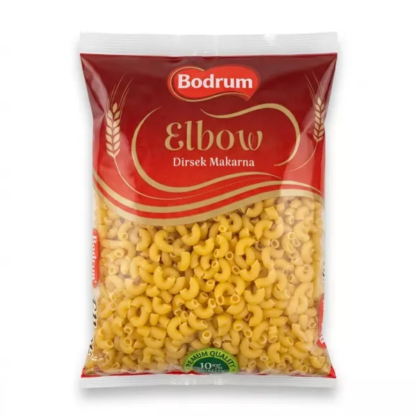 Enhanced Front of Bodrum Elbow Dirsek Makarna pasta 500g pack