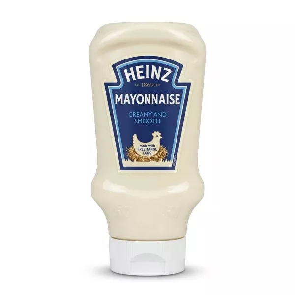 Enhanced Front view of Heinz Mayonnaise Creamy and Smooth 395g bottle