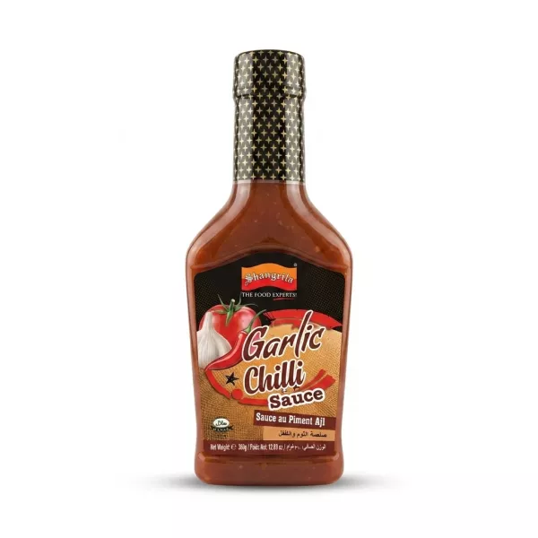 Enhanced Front of Shangrila Garlic Chilli Sauce bottle 360g