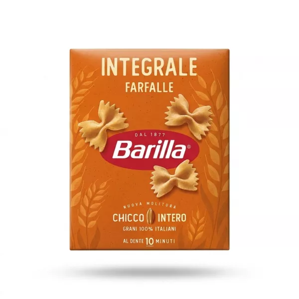 Enhanced Front of Barilla Integrale Farfalle Whole Wheat Pasta box