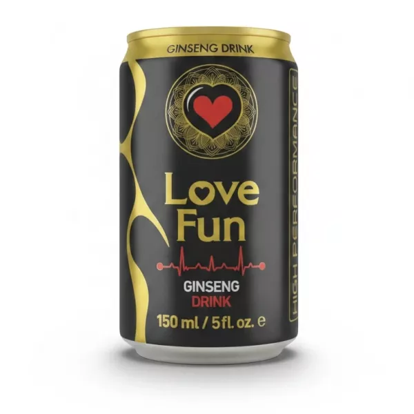 Can of Love Fun Ginseng Energy Drink front view