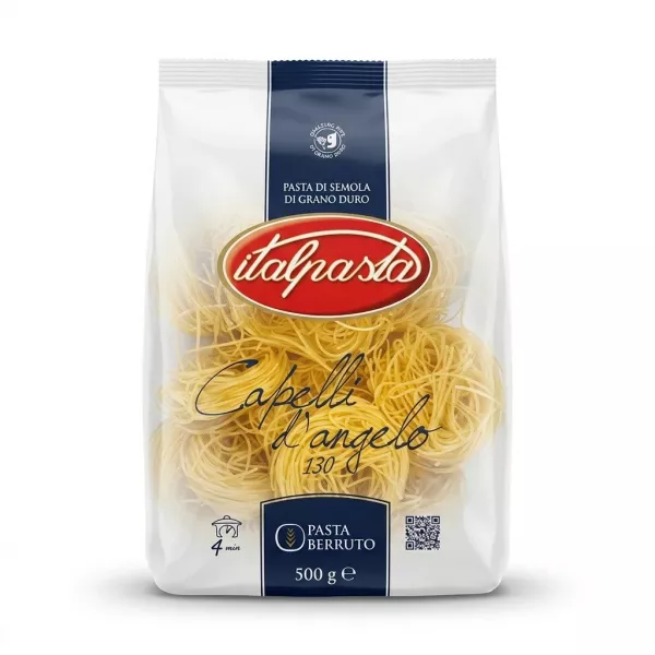 Enhanced Front of Italpasta Capelli d'Angelo pasta 500g packaging