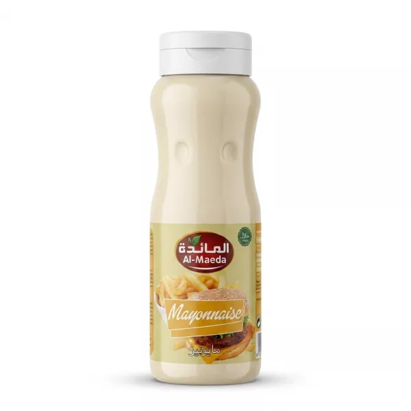 Enhanced Front of Al-Maeda Mayonnaise 500ml halal squeeze bottle