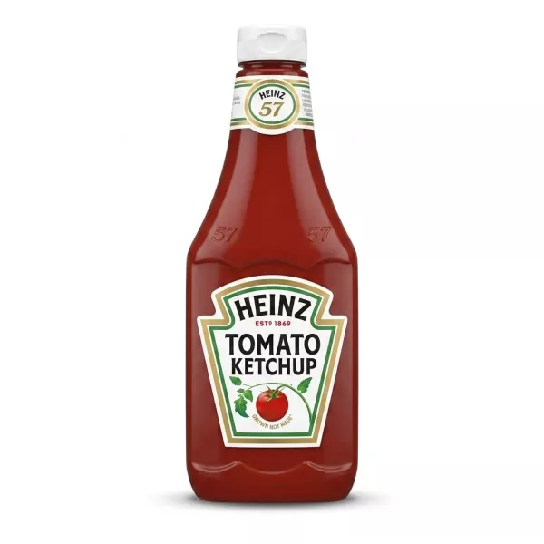 Enhanced Front view of Heinz Tomato Ketchup 1kg bottle