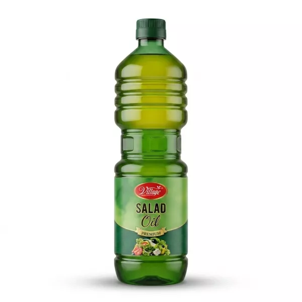 Enhanced Village Premium Salad Oil 1L bottle front label