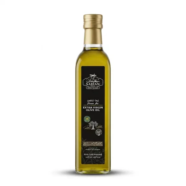Enhanced Front of Saifan Extra Virgin Olive Oil 500ml bottle