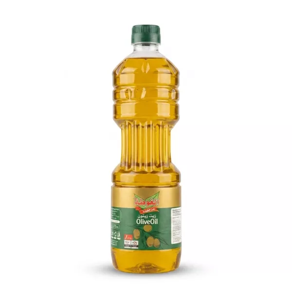 Enhanced Front view of Al Gota Olive Oil 1 Litre bottle with price label
