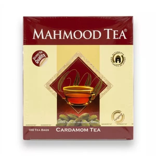 Enhanced Box of Mahmood Tea Cardamom Tea 100 bags front view