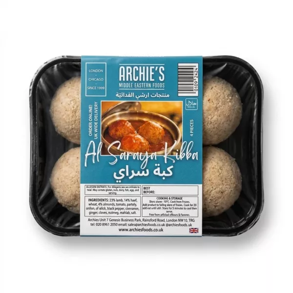 Enhanced Archie’s Al Saraya Kibba 4 Pieces in packaging on store shelf