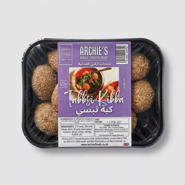 Enhanced Archie's Tabbsii Kibba 10 Pieces pack held in front of store shelf