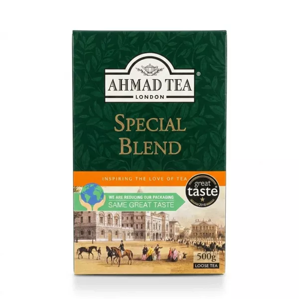 Enhanced Ahmad Tea Special Blend 500g front packaging