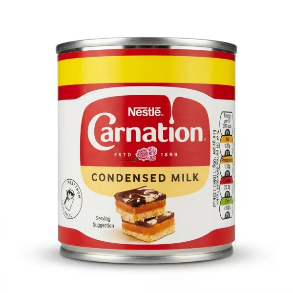 Enhanced Front view of Nestlé Carnation Condensed Milk 397g tin