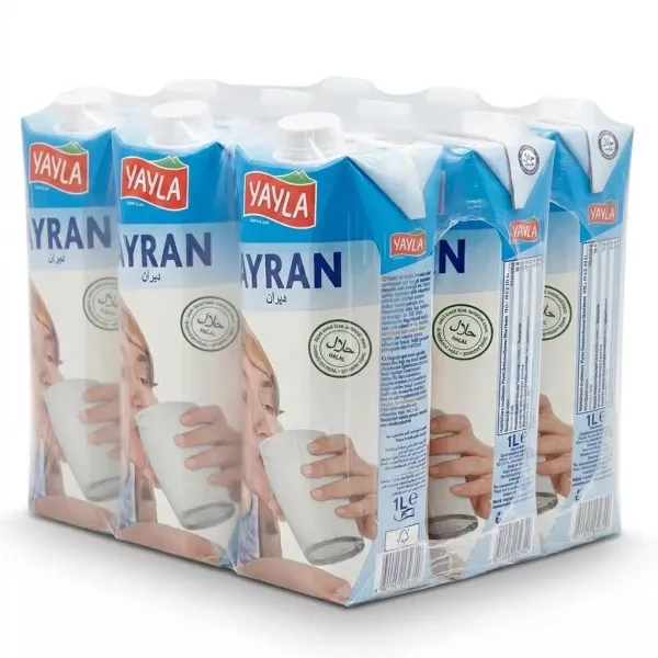 Enhanced Enhanced Side view of Yayla Ayran multipack on countertop