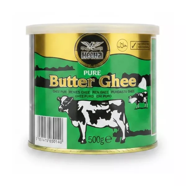 Heera Pure Butter Ghee 500g tin front view