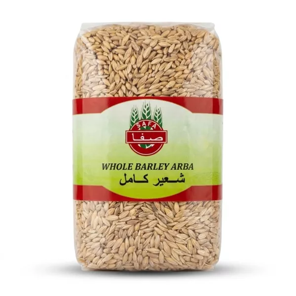 Enhanced Front of Safa Whole Barley Arba 800g pack