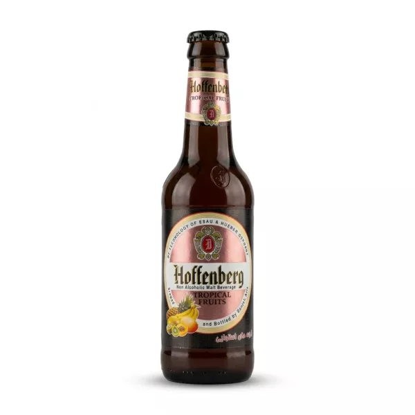 Enhanced Front of Hoffenberg Tropical Fruits Non Alcoholic Malt Beverage 330ml bottle