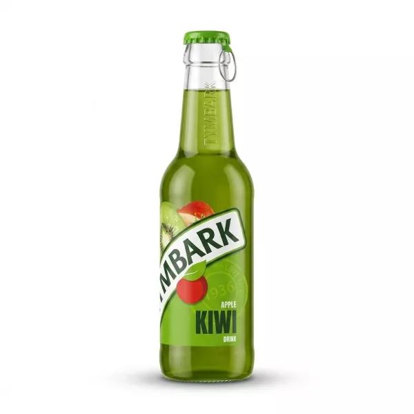 Enhanced Close-up of Tymbark Apple Kiwi Drink 250ml front label