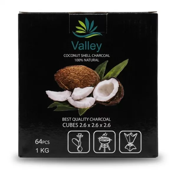 Enhanced Box of Valley Coconut Shell Charcoal 64pcs 1kg with coconut shell image
