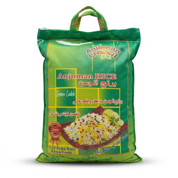 Enhanced Front view of Anjoman 1121 Sella Extra Long Rice 10kg bag