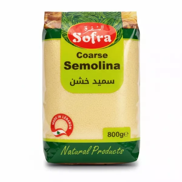 Front packaging of Sofra Coarse Semolina 800g
