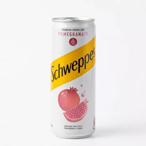 Schweppes Premium Sparkling Pomegranate drink can front