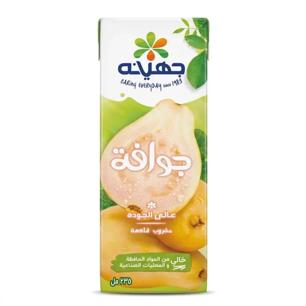 Juhayna Guava Fruit Drink 235ml front packaging Arabic text