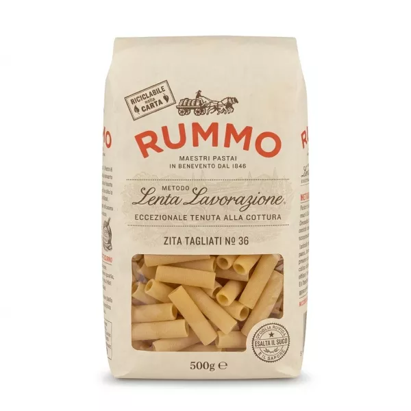 Front of Rummo Zita Tagliati No.36 Pasta 500g pack in store